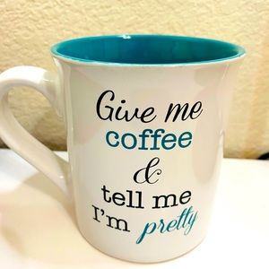 White quote mug